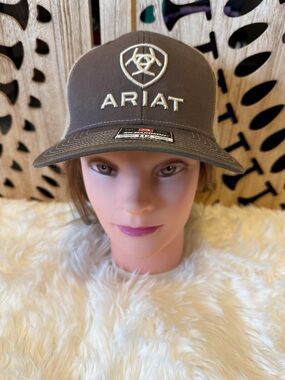 Ariat Charcoal Baseball Cap with White Embroidered Logo